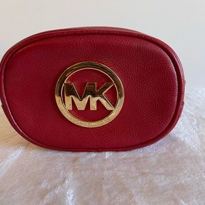 Authentic Red Michael Kors Cosmetic Case